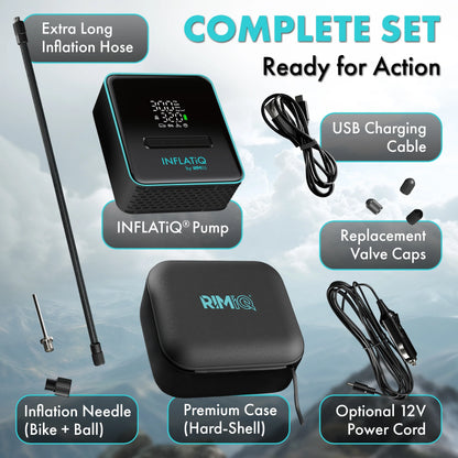 INFLATiQ® by RIMiQ® Portable Tire Inflator - Powerful, Award-Winning QwikFlow® Technology