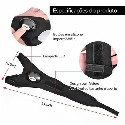 luva LED mãos livres