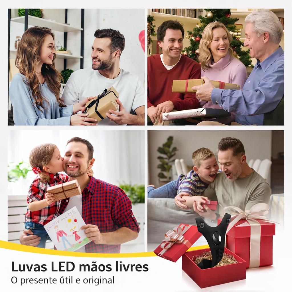 luva LED mãos livres