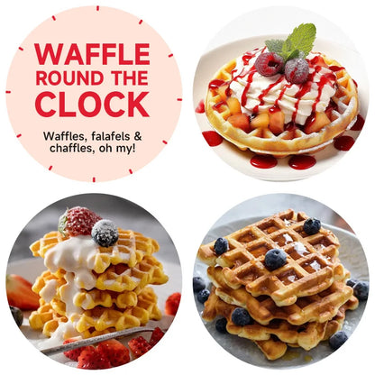 Customizable Mini Waffle Maker - 5 Colors, Easy Clean
