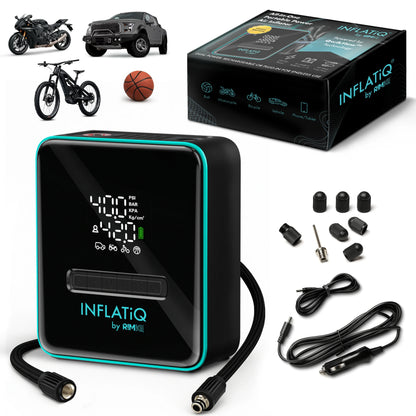 INFLATiQ® by RIMiQ® Portable Tire Inflator - Powerful, Award-Winning QwikFlow® Technology